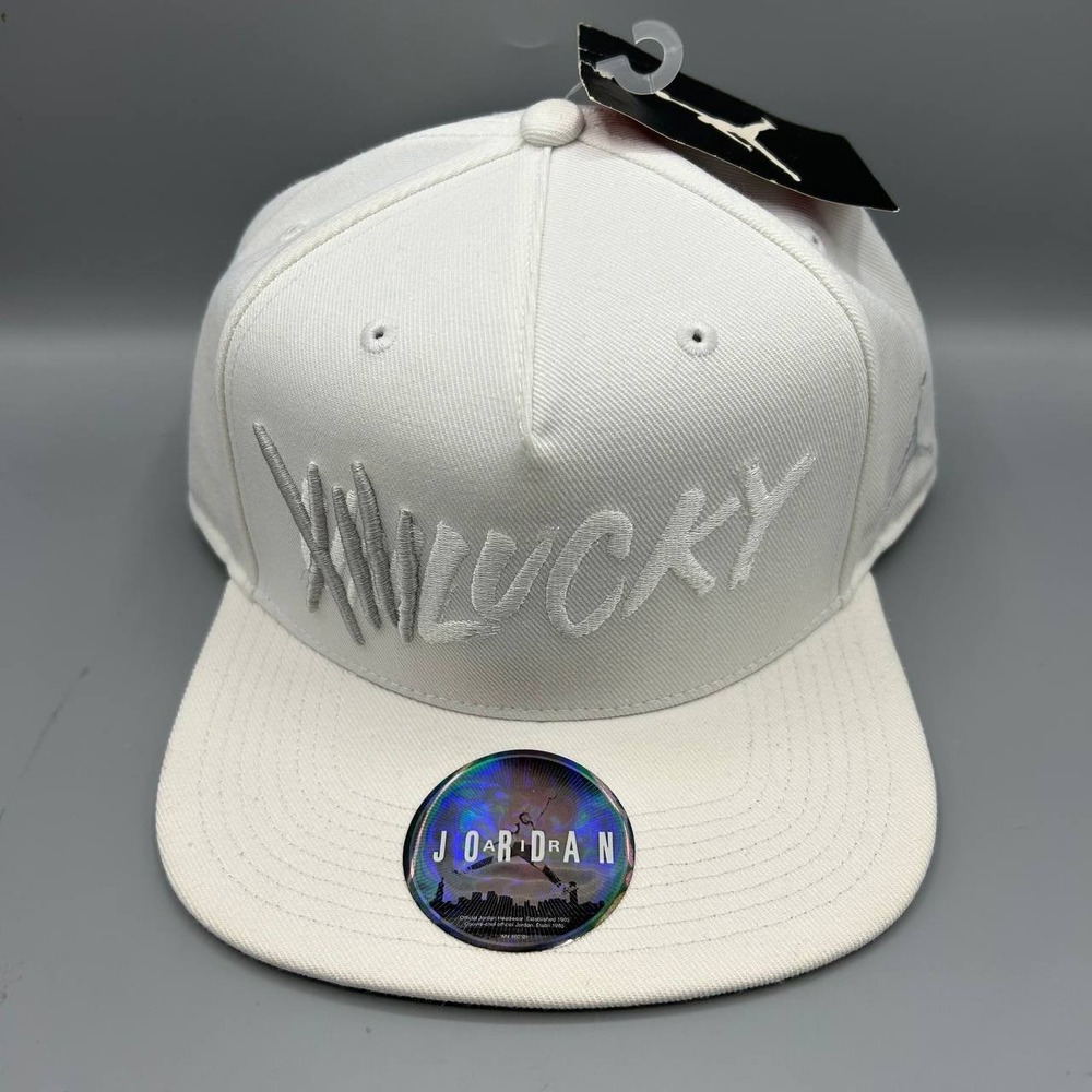 Air Jordan Hat Men White Unlucky XIII Embroidered Jumpman Snap Back Cap New
